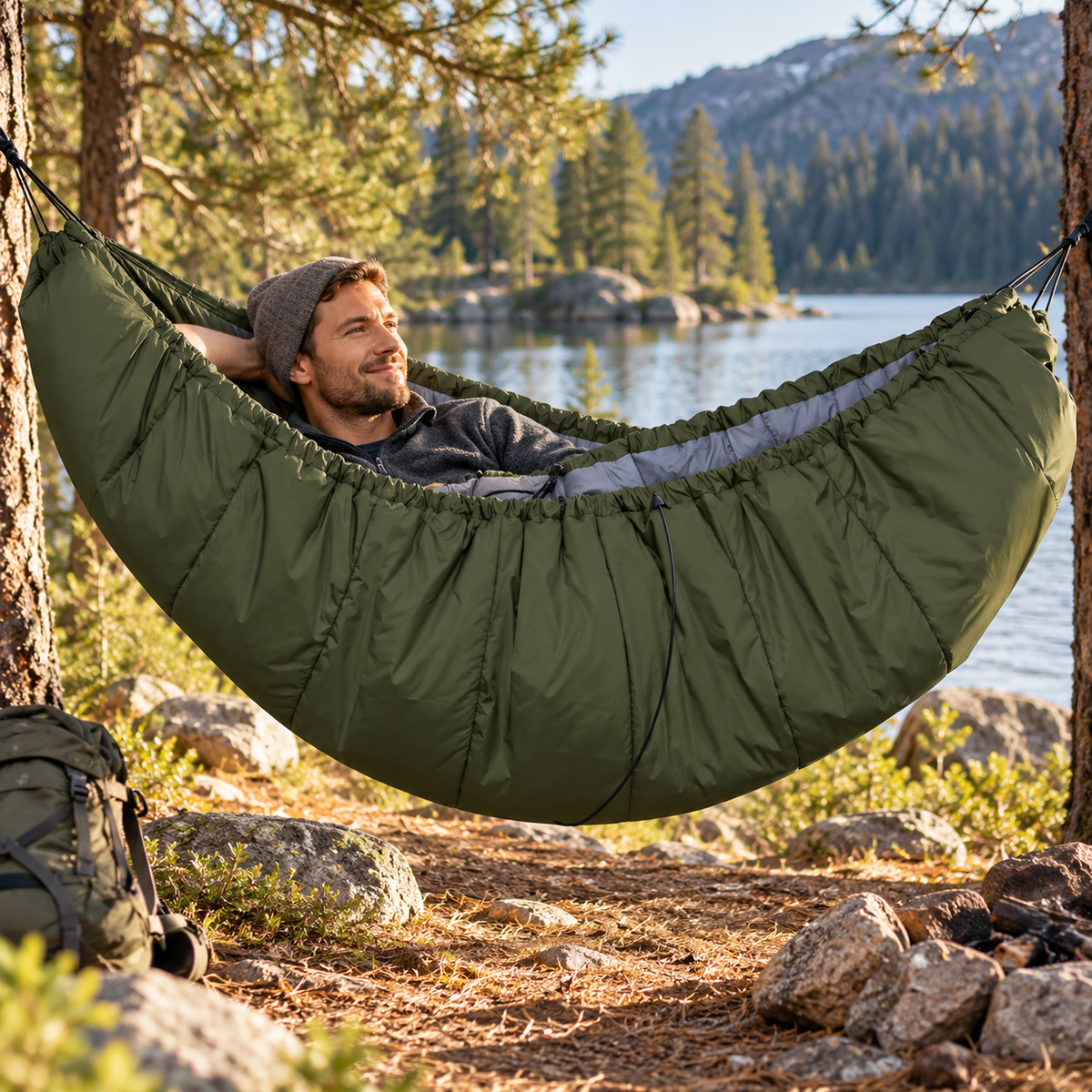 π² Outdoor Hammock Sleeping Bag | Nylon Fabric | Camping & Hiking | Adventurers & Travelers | Cozy Hanging Design