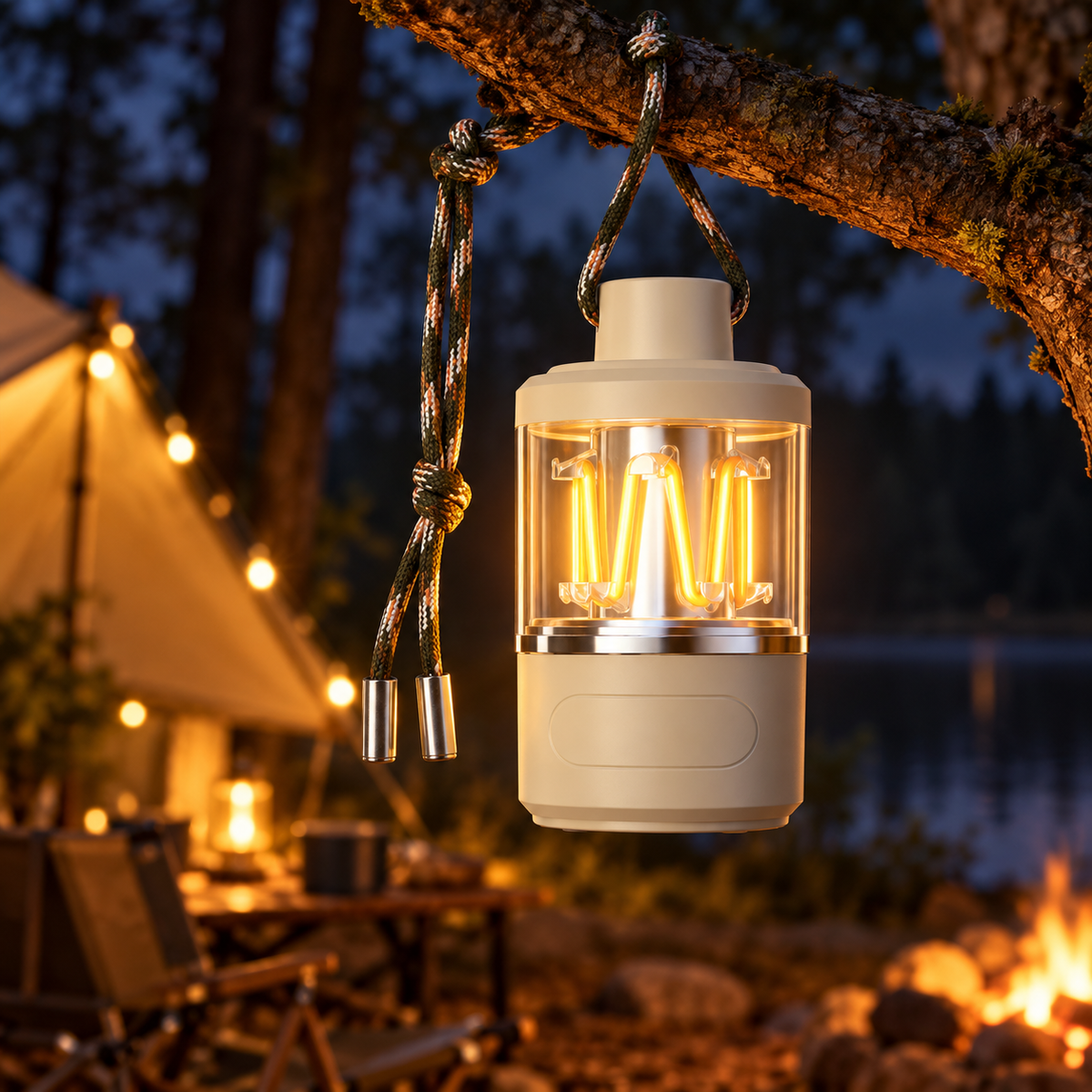 🏕️ Camping Lantern | Durable ABS Shell | Outdoor Adventure | Campers & Travelers | Warm Ambient Glow