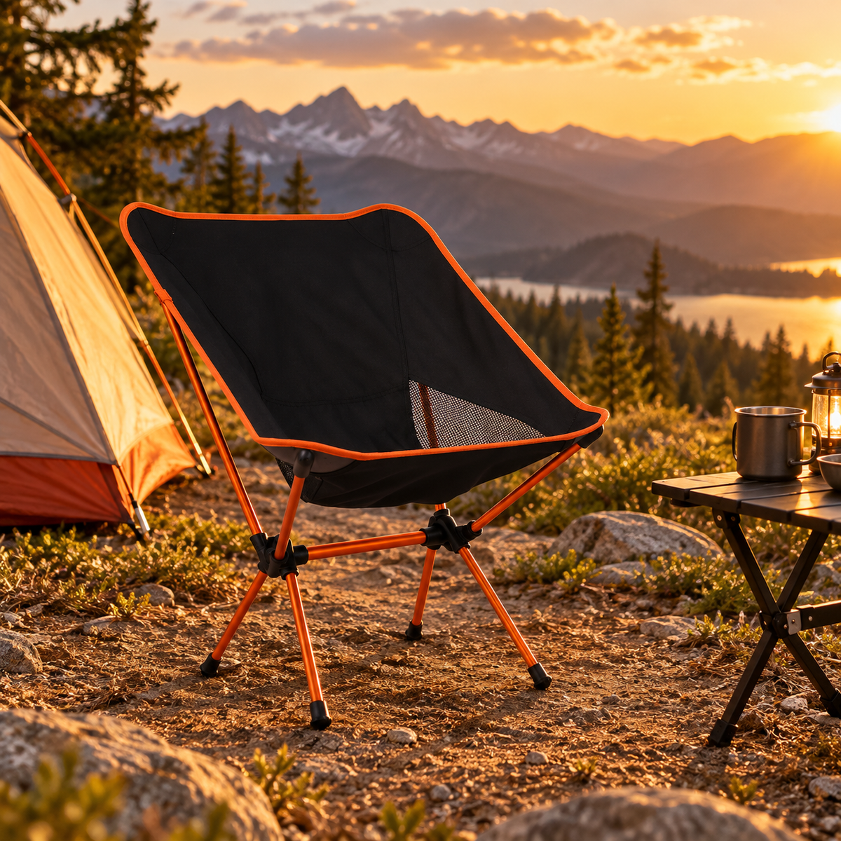 🏕️ Folding Camping Chair | Aluminum Frame | Outdoor Relaxing | Campers & Travelers | Lightweight Portable Comfort