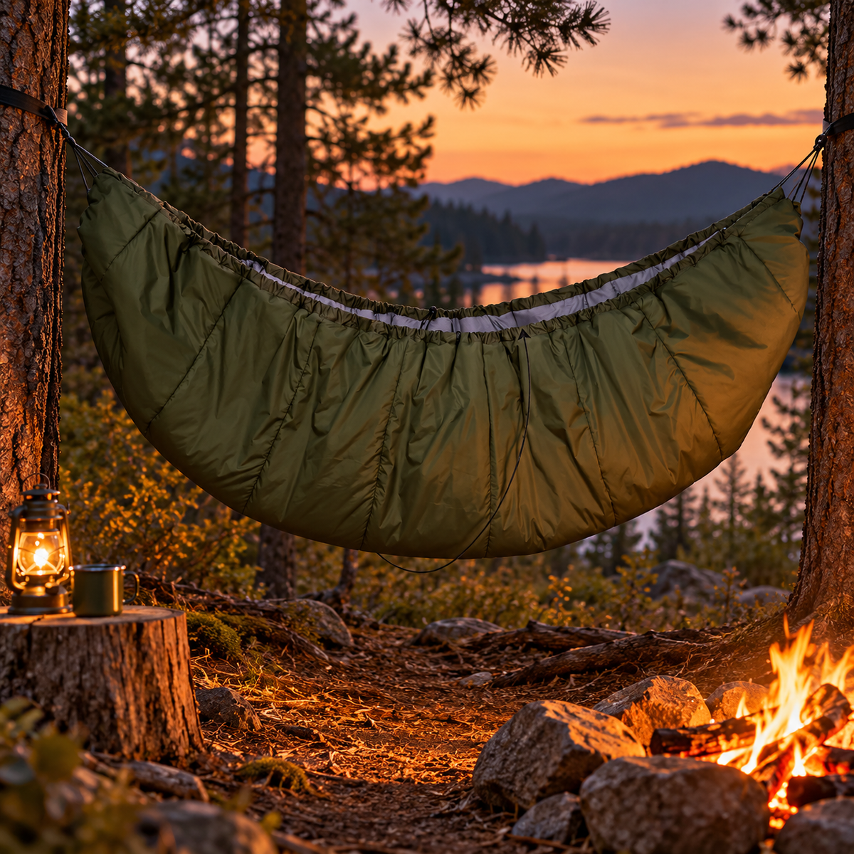 🌲 Outdoor Hammock Sleeping Bag | Nylon Fabric | Camping & Hiking | Adventurers & Travelers | Cozy Hanging Design