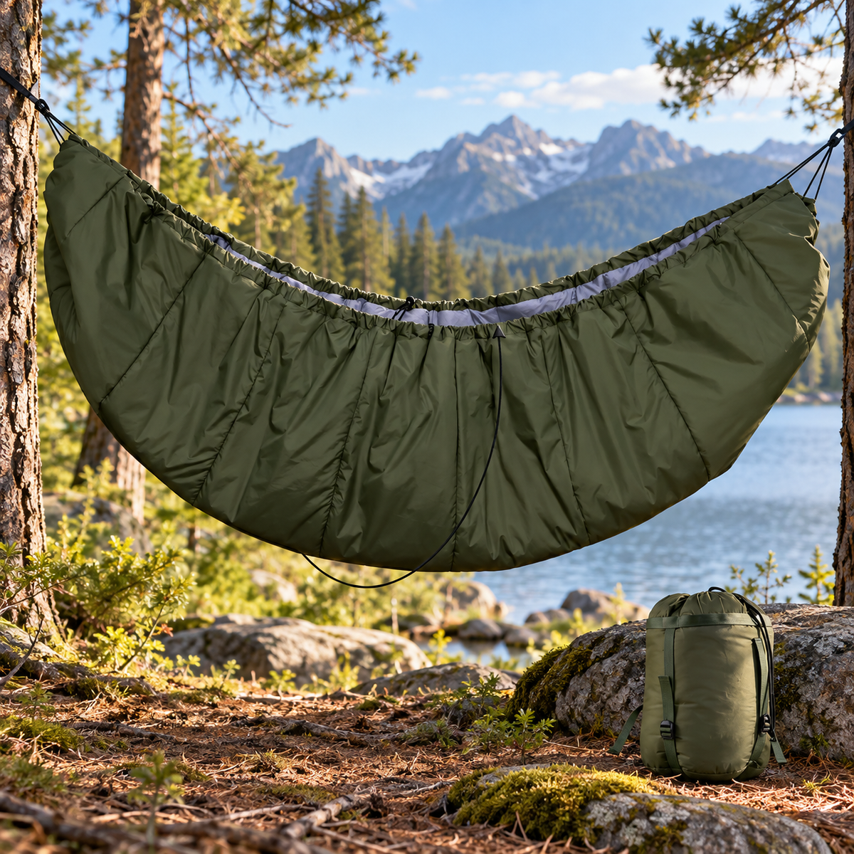🌲 Outdoor Hammock Sleeping Bag | Nylon Fabric | Camping & Hiking | Adventurers & Travelers | Cozy Hanging Design