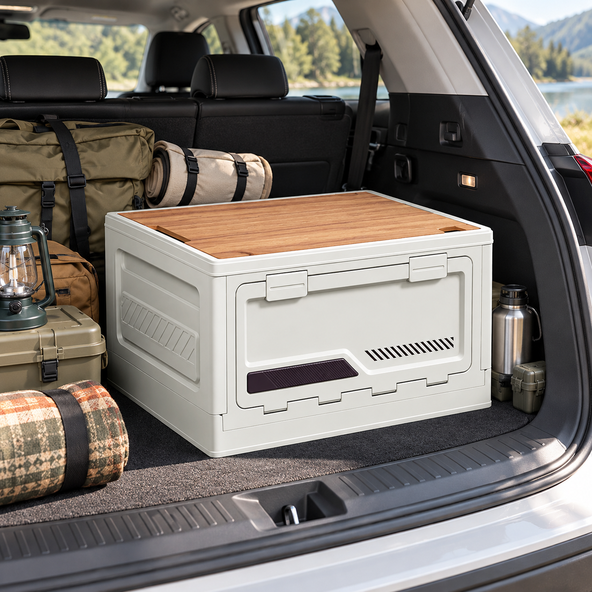 📦 Folding Storage Box | PP Plastic Material | Camping & Home Use | Families & Organizers | Stackable Modern Design
