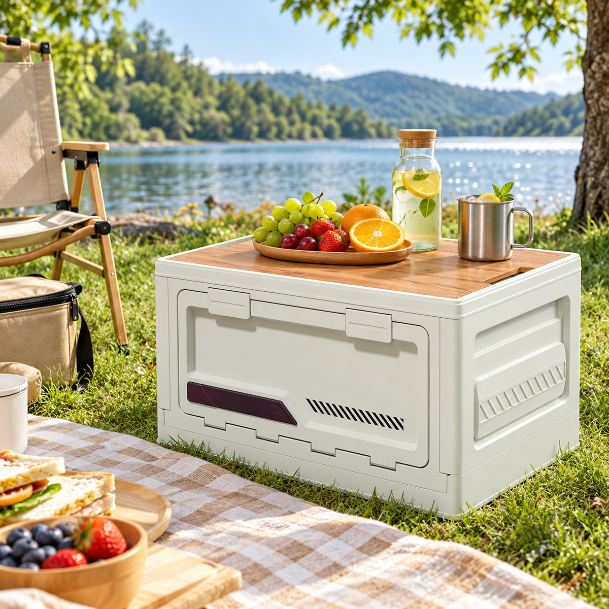 📦 Folding Storage Box | PP Plastic Material | Camping & Home Use | Families & Organizers | Stackable Modern Design