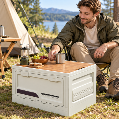 📦 Folding Storage Box | PP Plastic Material | Camping & Home Use | Families & Organizers | Stackable Modern Design