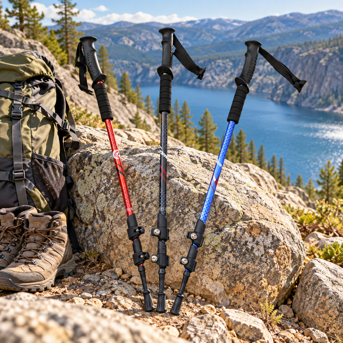 🥾 Hiking Poles | Lightweight Aluminum Alloy | Mountain Trekking | Outdoor Explorers | Adjustable Trail Companion