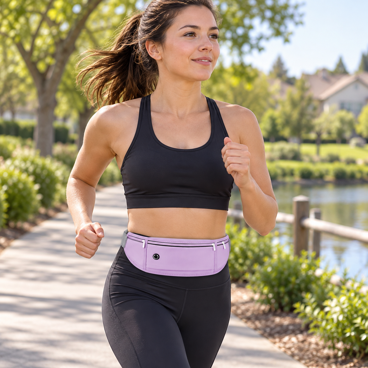 🏃 Running Belt | Lightweight Nylon Fabric | Jogging Fitness | Active Runners | Slim Hands-Free Storage
