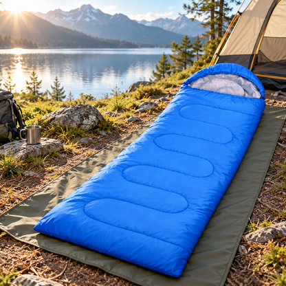 🏕️ Sleeping Bag | Soft Polyester Fabric | Camping Outdoor | Campers & Travelers | Lightweight Warmth Essential