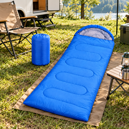 🏕️ Sleeping Bag | Soft Polyester Fabric | Camping Outdoor | Campers & Travelers | Lightweight Warmth Essential