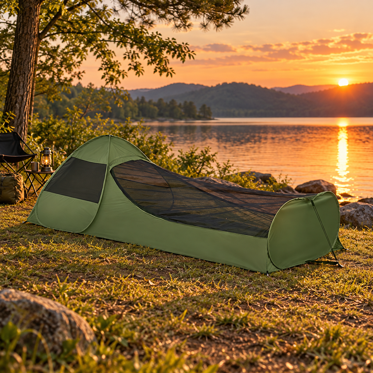 ⛺ Camping Tent | Breathable Mesh Fabric | Outdoor Sleeping | Campers & Hikers | Mosquito Protection Design
