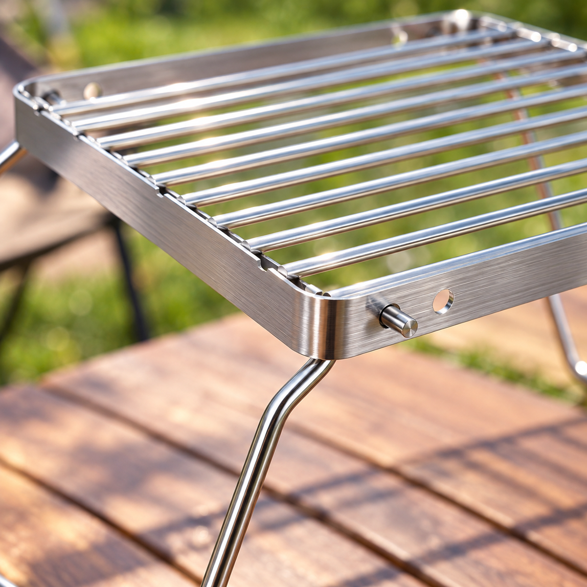 🔥 Portable Grill | Stainless Steel Construction | Outdoor BBQ Camping | Campers & Grill Lovers | Foldable Compact Design